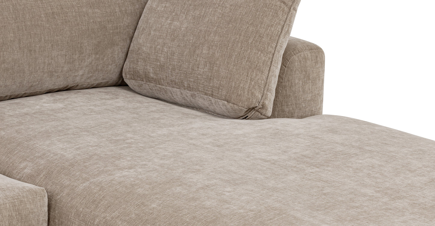 Divano componibile Milo con contenitore rivolto a destra