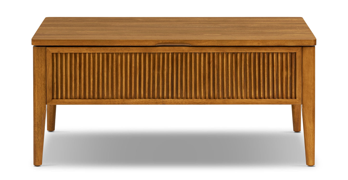 Tavolino da caffè contenitore con piano sollevabile Altira