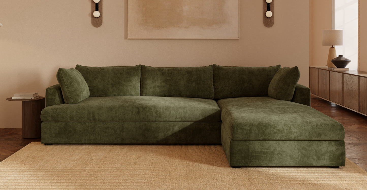 Divano letto componibile Milo rivolto a destra