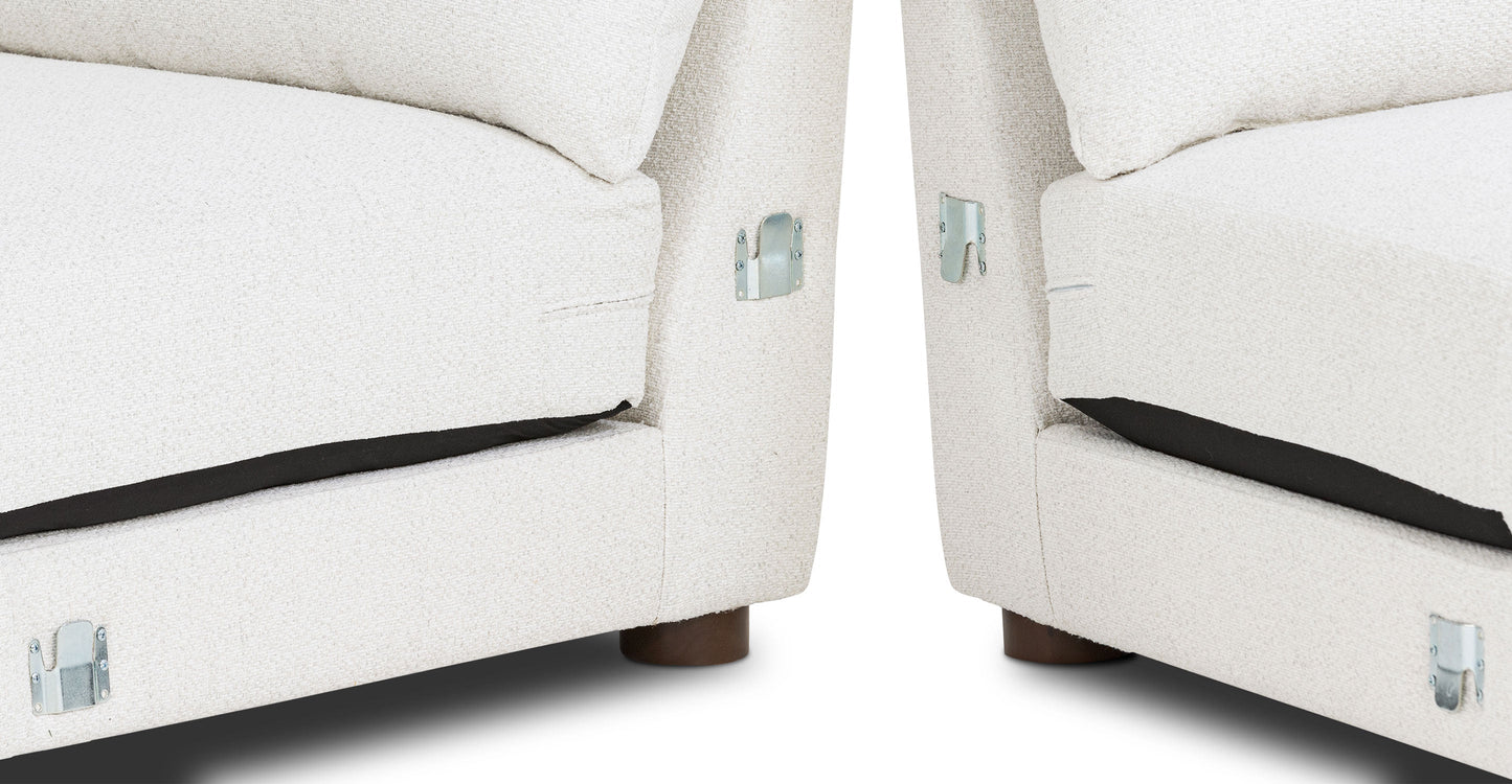 Divano componibile Pertuis 122 con paraurti rivolto a sinistra