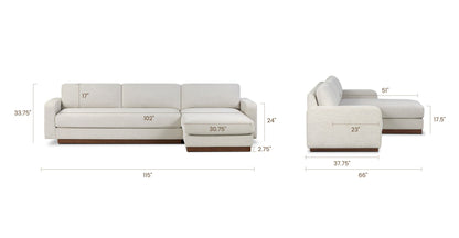 Chaise longue reversibile Cambio 115