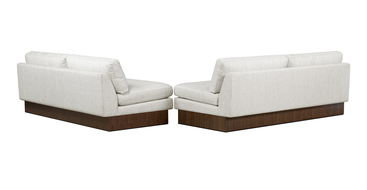 Divano modulare Cabra in frassino brillante