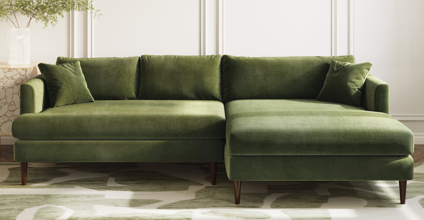 Divano componibile Lucerne con chaise longue extra-large rivolto a destra