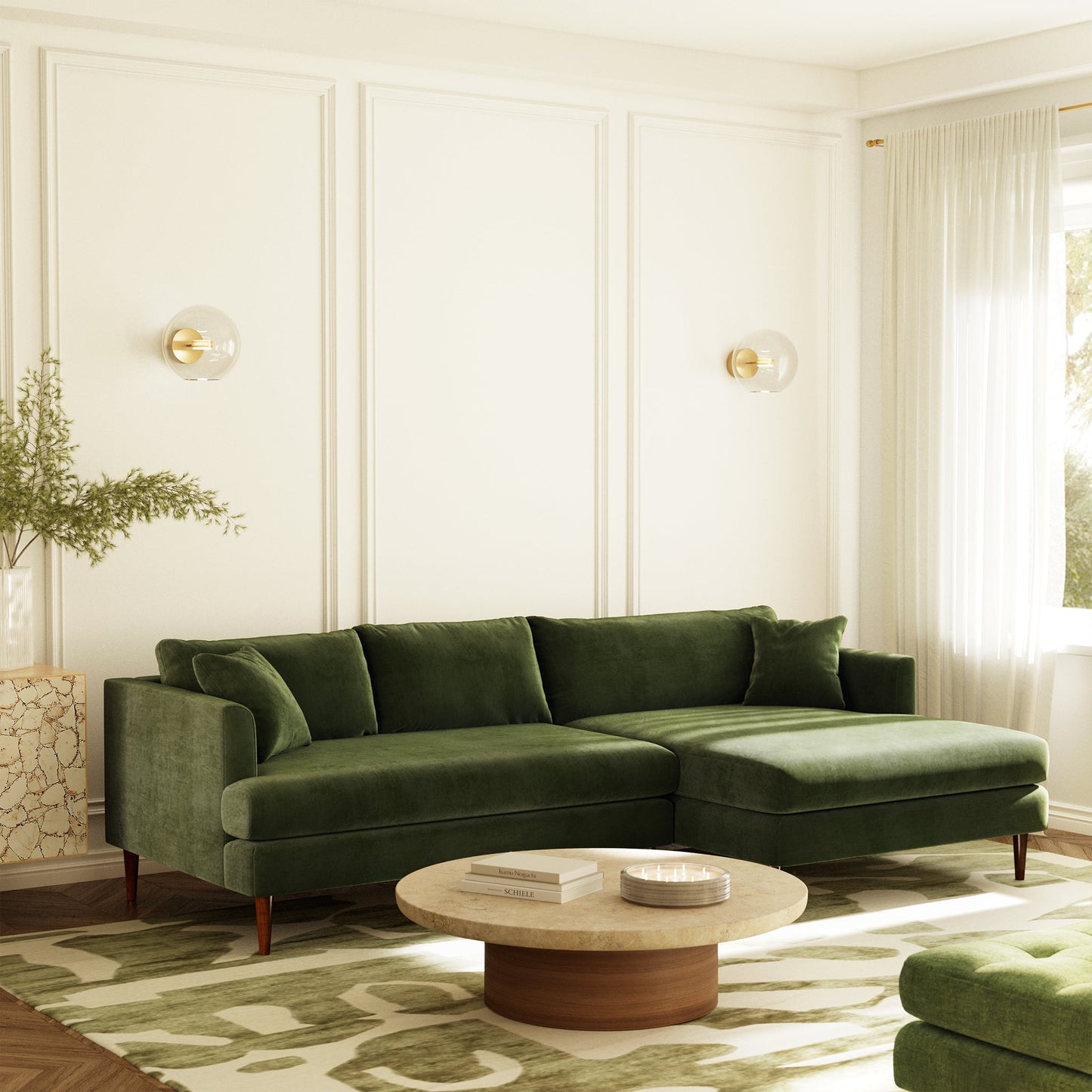 Divano componibile Lucerne con chaise longue extra-large rivolto a destra