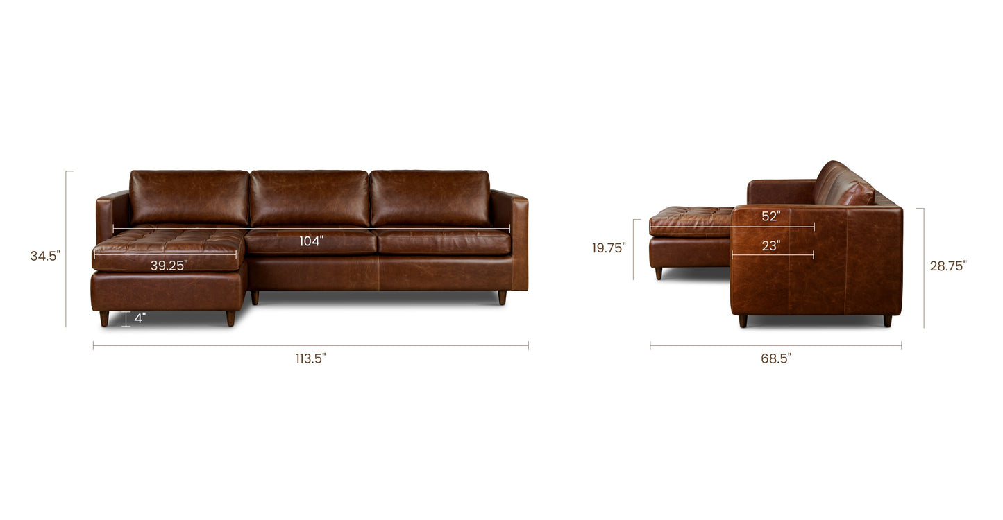 Divano letto estraibile Napa rivolto a sinistra