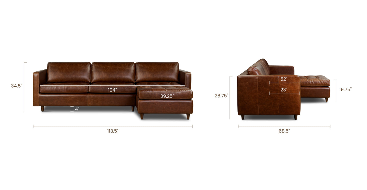 Divano letto estraibile Napa rivolto a destra