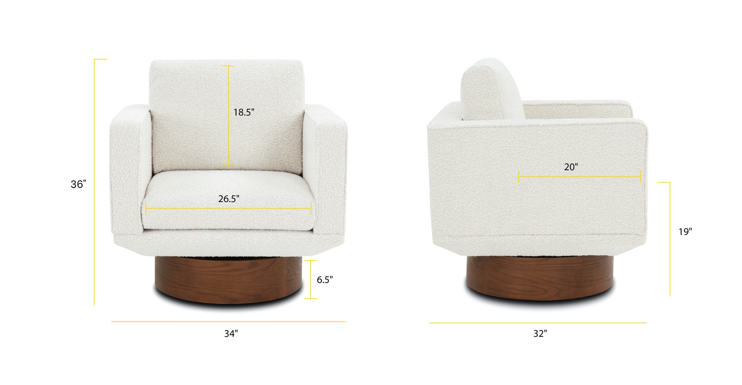 Poltrona girevole Nera