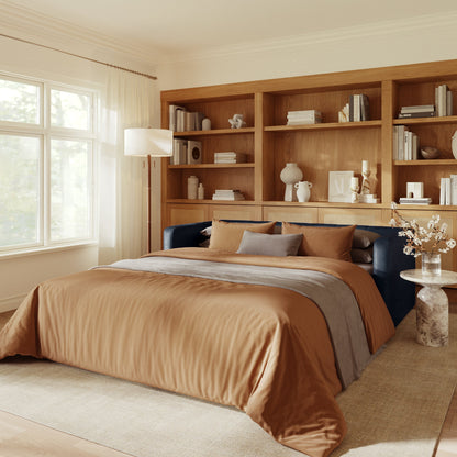 Divano letto trasformabile estraibile in pelle Napa 82