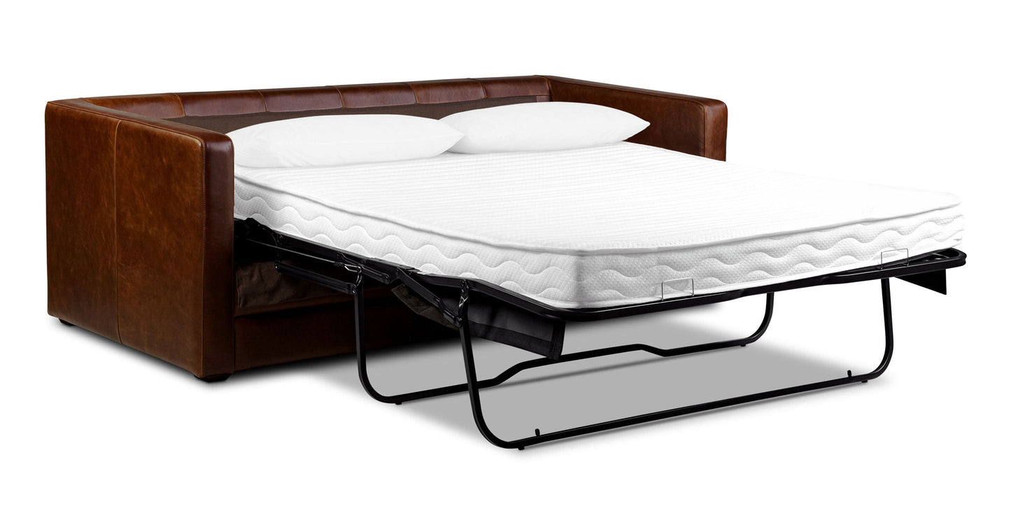 Divano letto trasformabile estraibile in pelle Napa 82