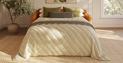 Divano letto trasformabile in pelle Sorrento