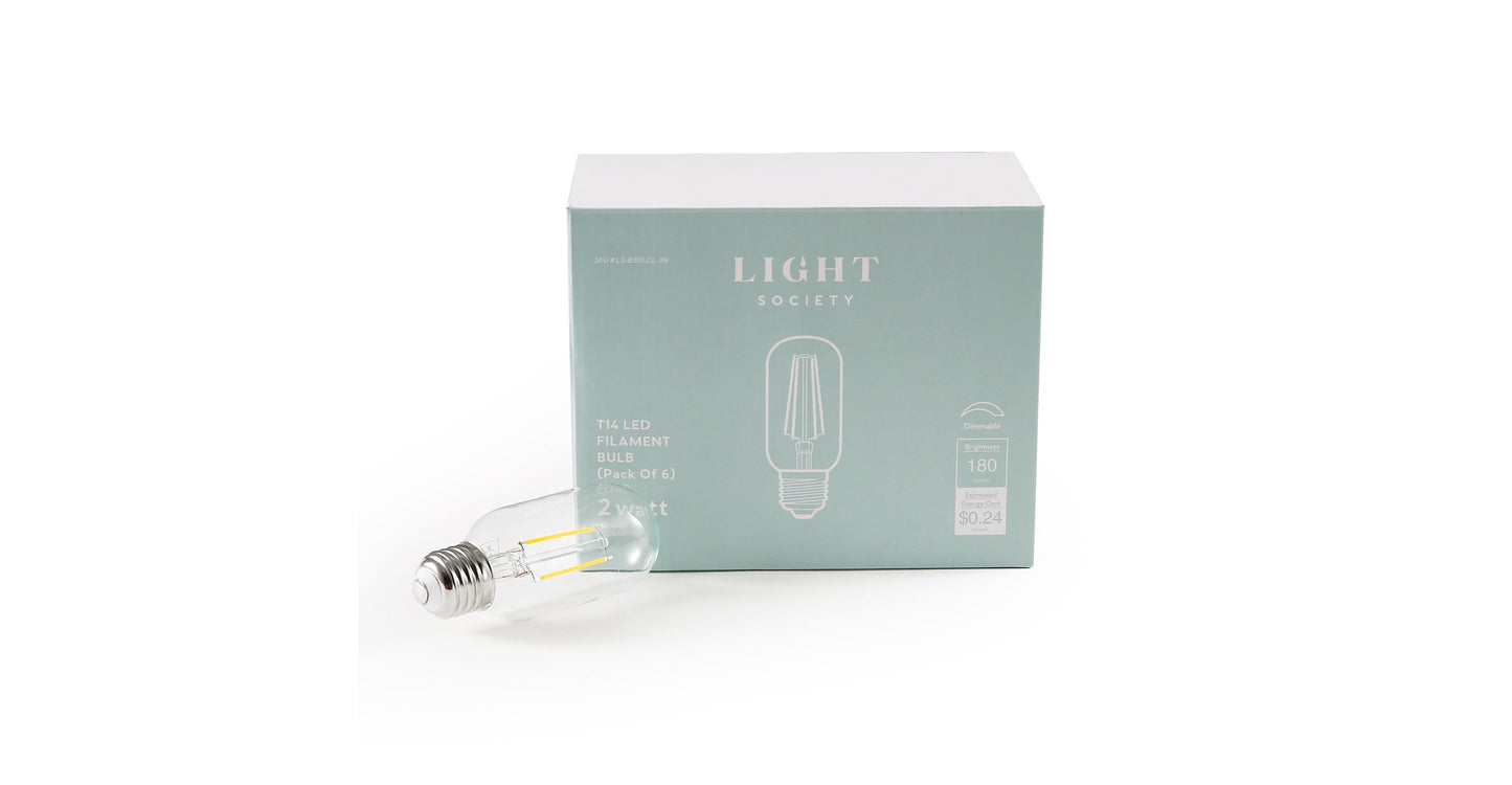 Lampadina a filamento LED trasparente Kashan T14