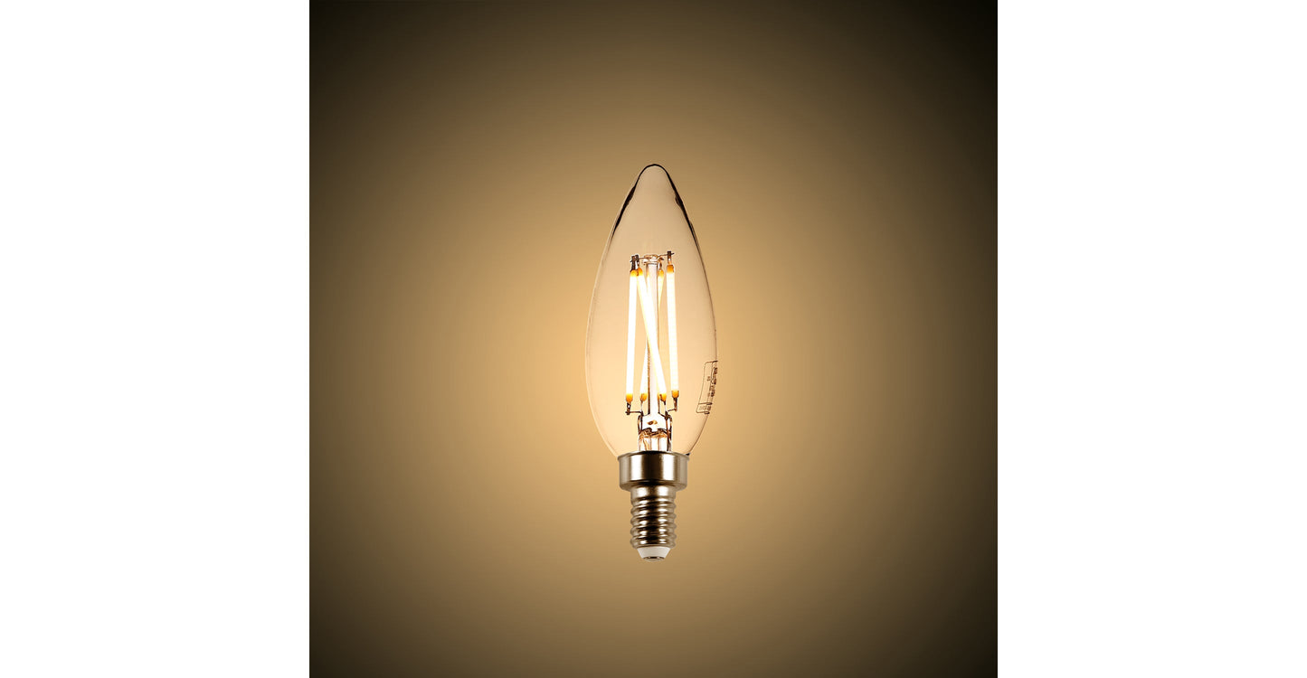 Lampadine a filamento LED trasparenti Arden C32