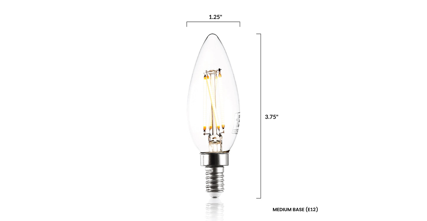 Lampadine a filamento LED trasparenti Arden C32
