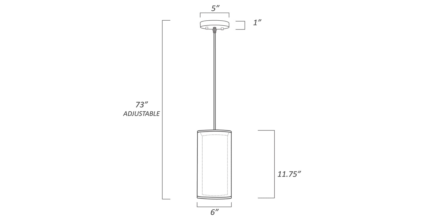 Pendente interno bianco medio