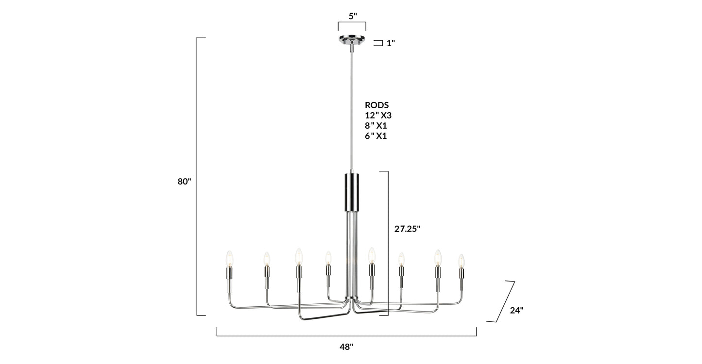 Lampadario Bella a 8 luci