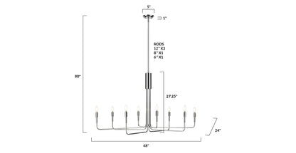 Lampadario Bella a 8 luci