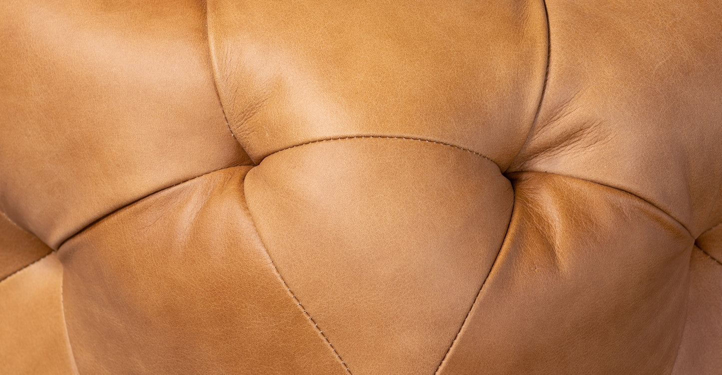 Pouf Torino con gambe in legno