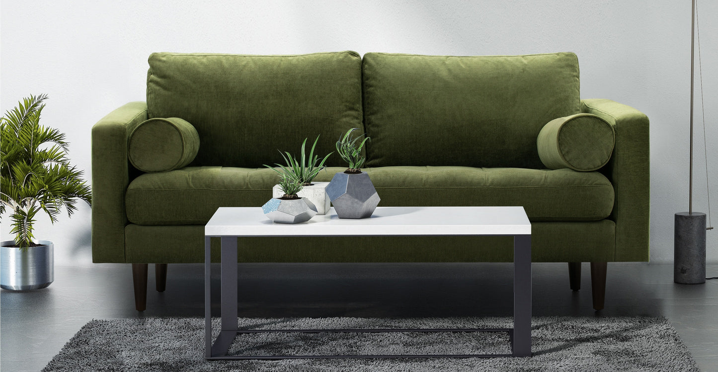 Divano da appartamento in velluto Napa 72