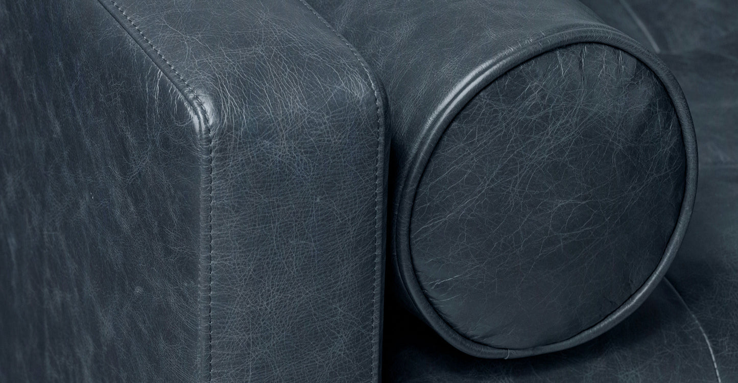 Divano angolare in pelle Napa