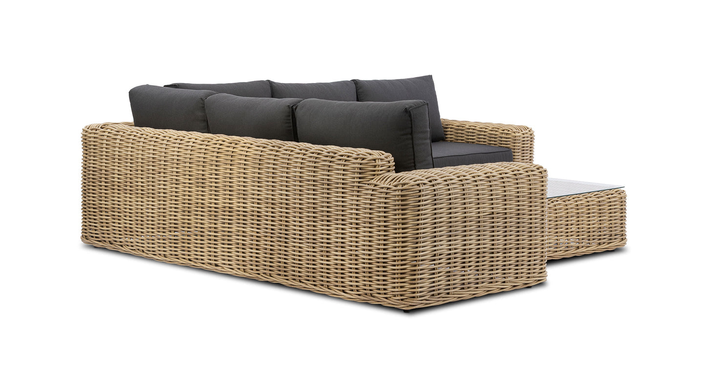 Set di divani ad angolo Puglia con tavolino da caffè