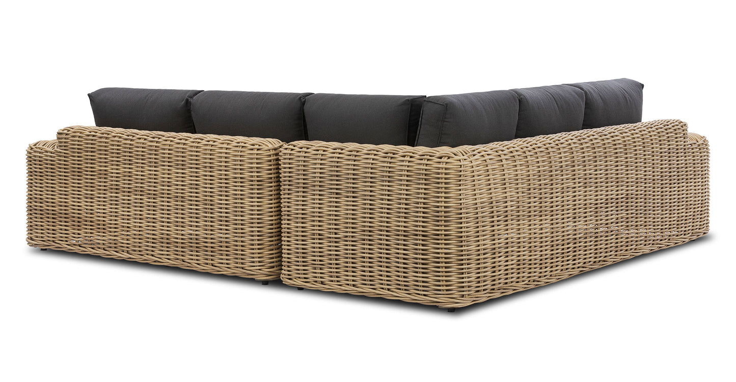 Set di divani ad angolo Puglia con tavolino da caffè