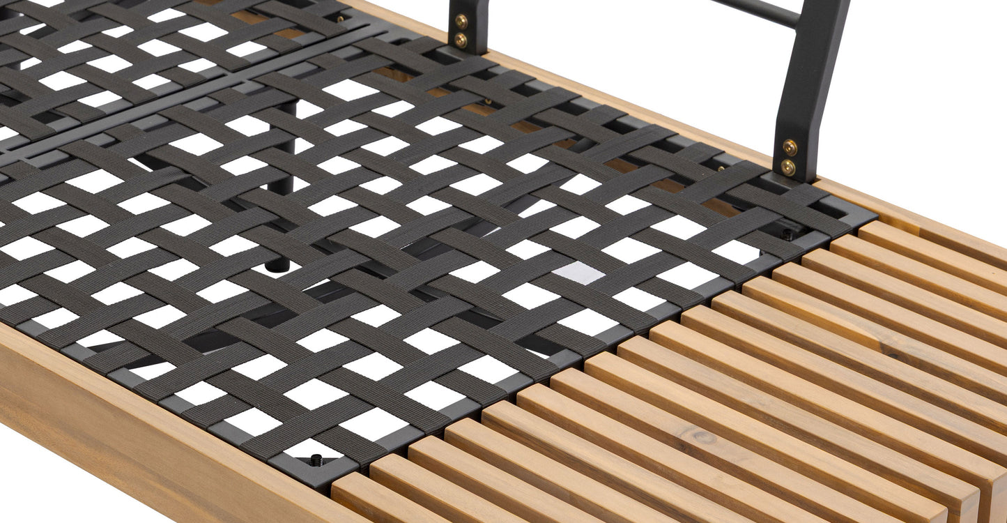 Divano angolare da esterno Lobos con tavolino da caffè