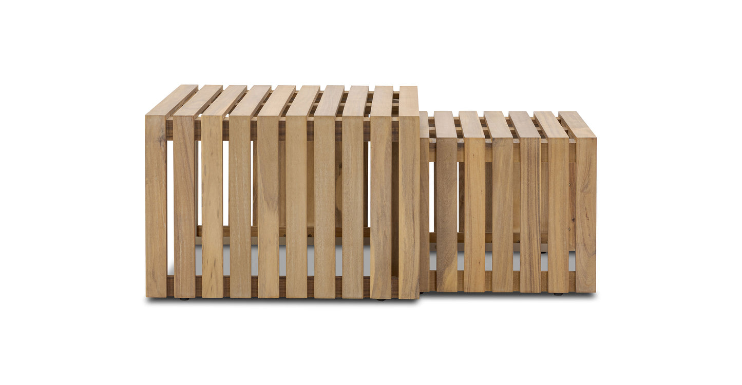 Divano angolare da esterno Lobos con tavolino da caffè