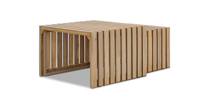 Divano angolare da esterno Lobos con tavolino da caffè