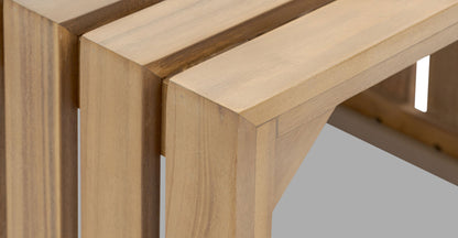 Divano angolare da esterno Lobos con tavolino da caffè