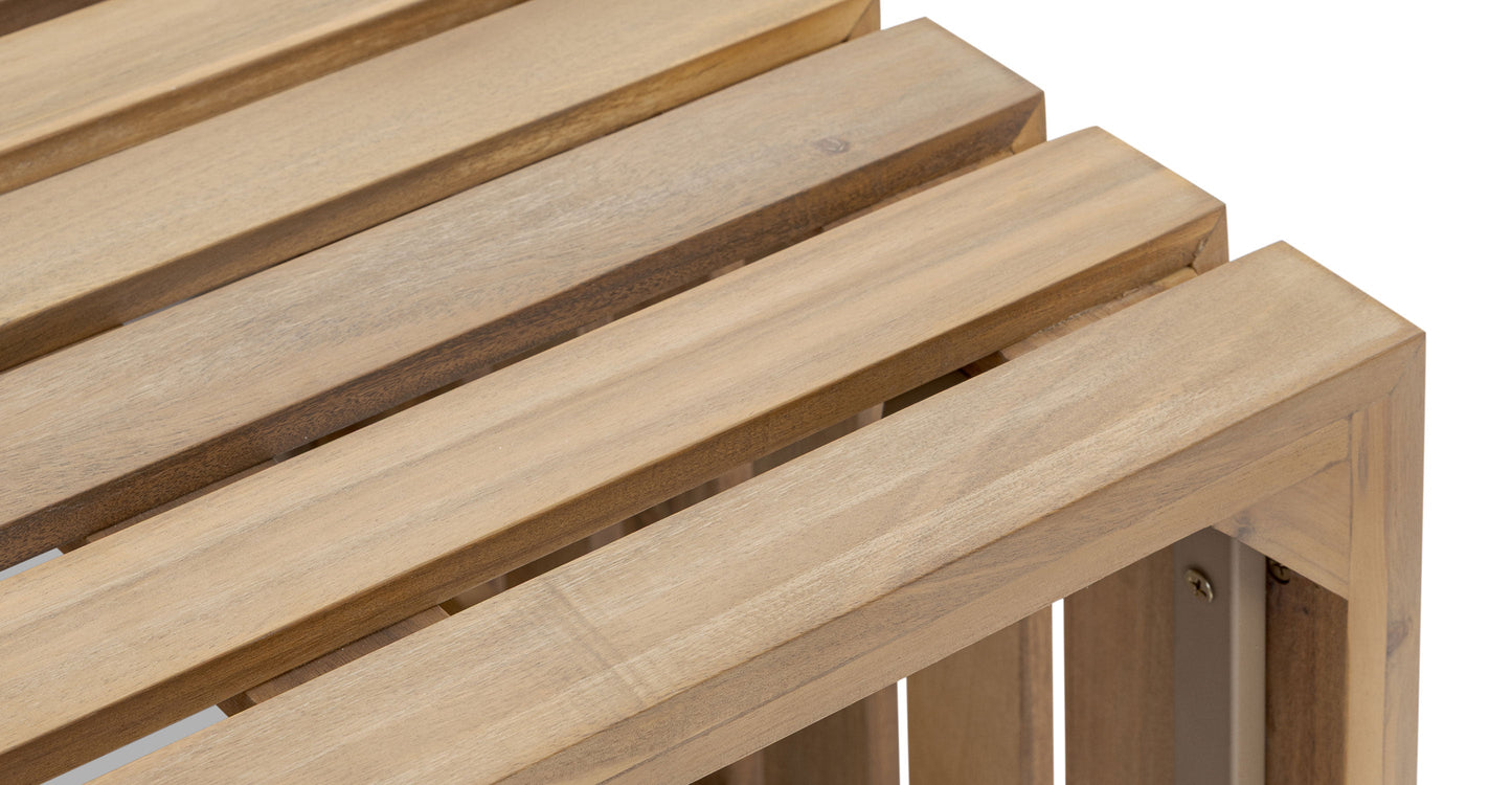 Divano angolare da esterno Lobos con tavolino da caffè