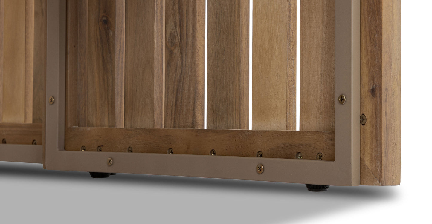 Divano angolare da esterno Lobos con tavolino da caffè