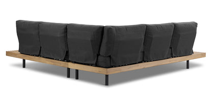 Divano angolare da esterno Lobos con tavolino da caffè