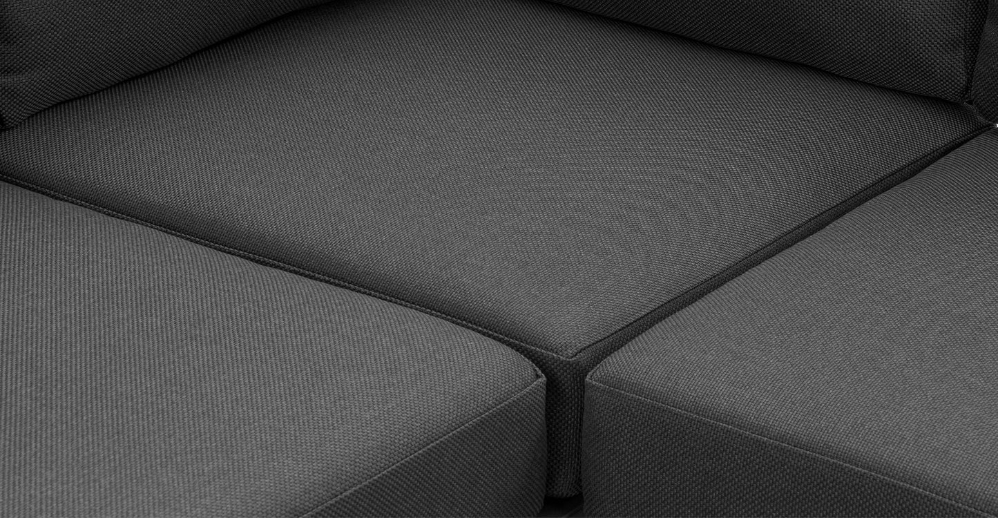 Divano angolare da esterno Lobos con tavolino da caffè