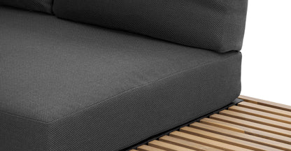 Divano angolare da esterno Lobos con tavolino da caffè