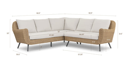 Divano angolare da esterno Elba