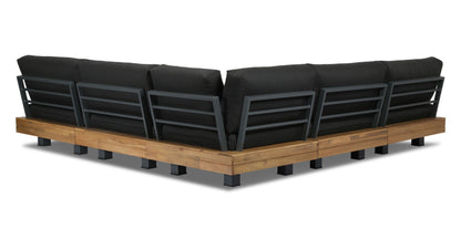 Set componibile angolare modulare Celenza con tavolino da caffè