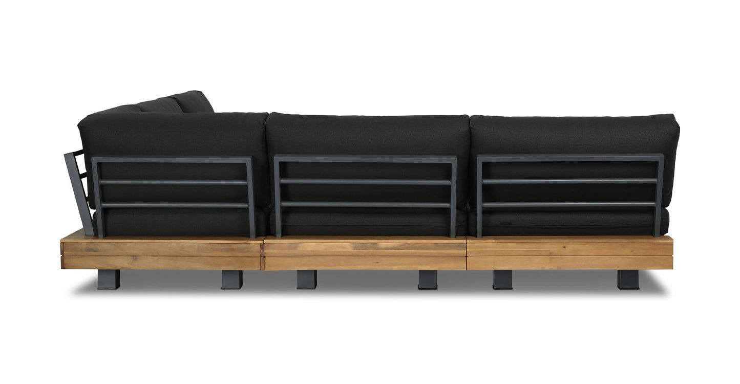 Set componibile angolare modulare Celenza con tavolino da caffè