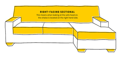 Divano componibile in velluto Napa rivolto a destra