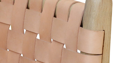 Sgabello da bar Banda in teak e pelle