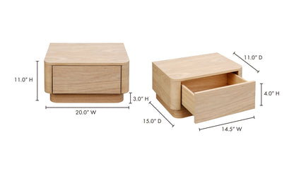 Comodino piccolo arrotondato