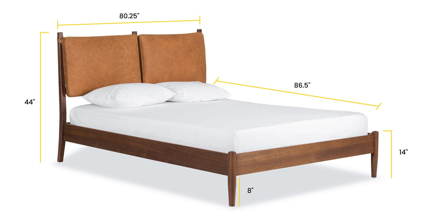 Letto Truro con cuscini in pelle