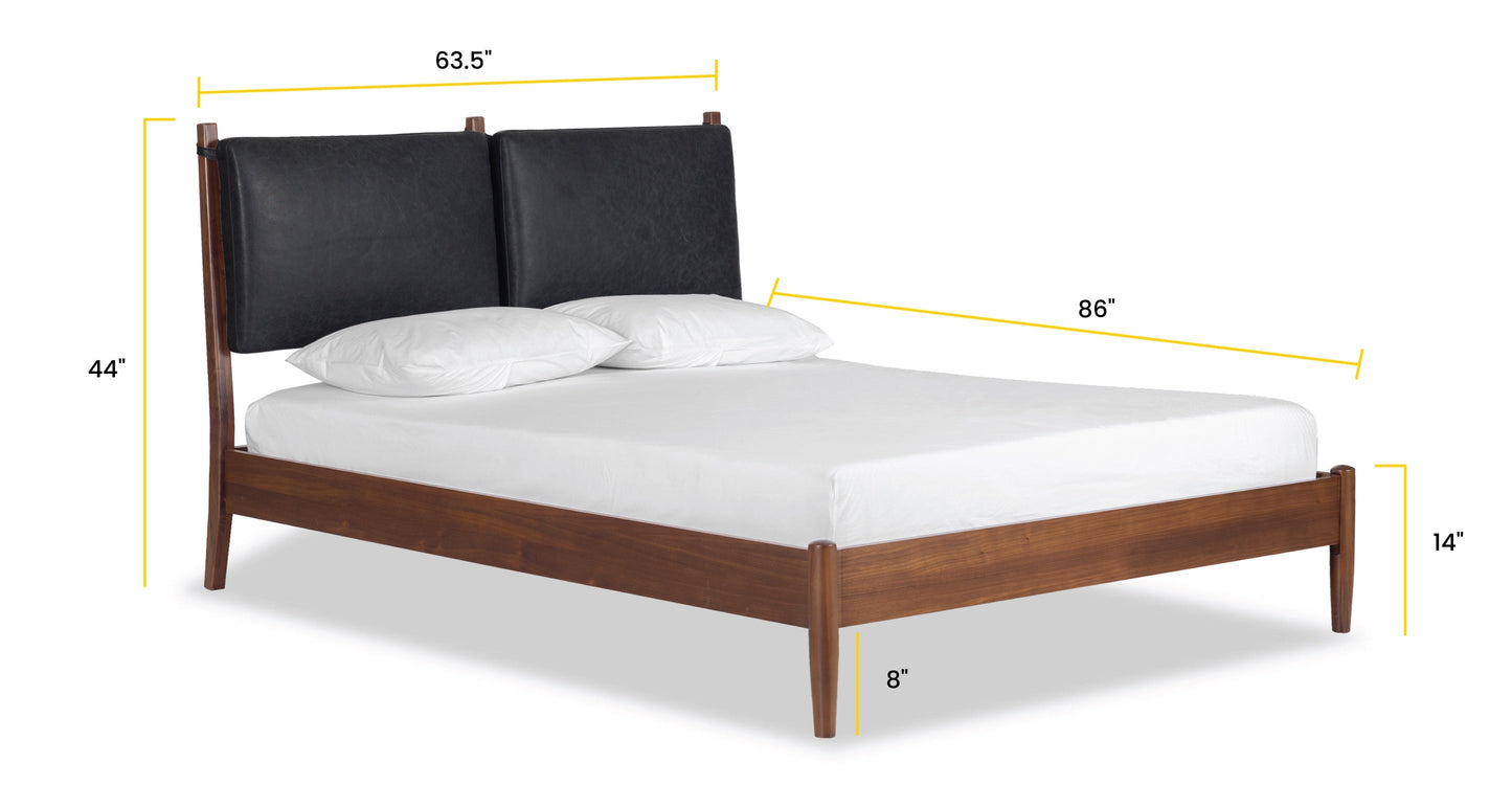 Letto Truro con cuscini in pelle