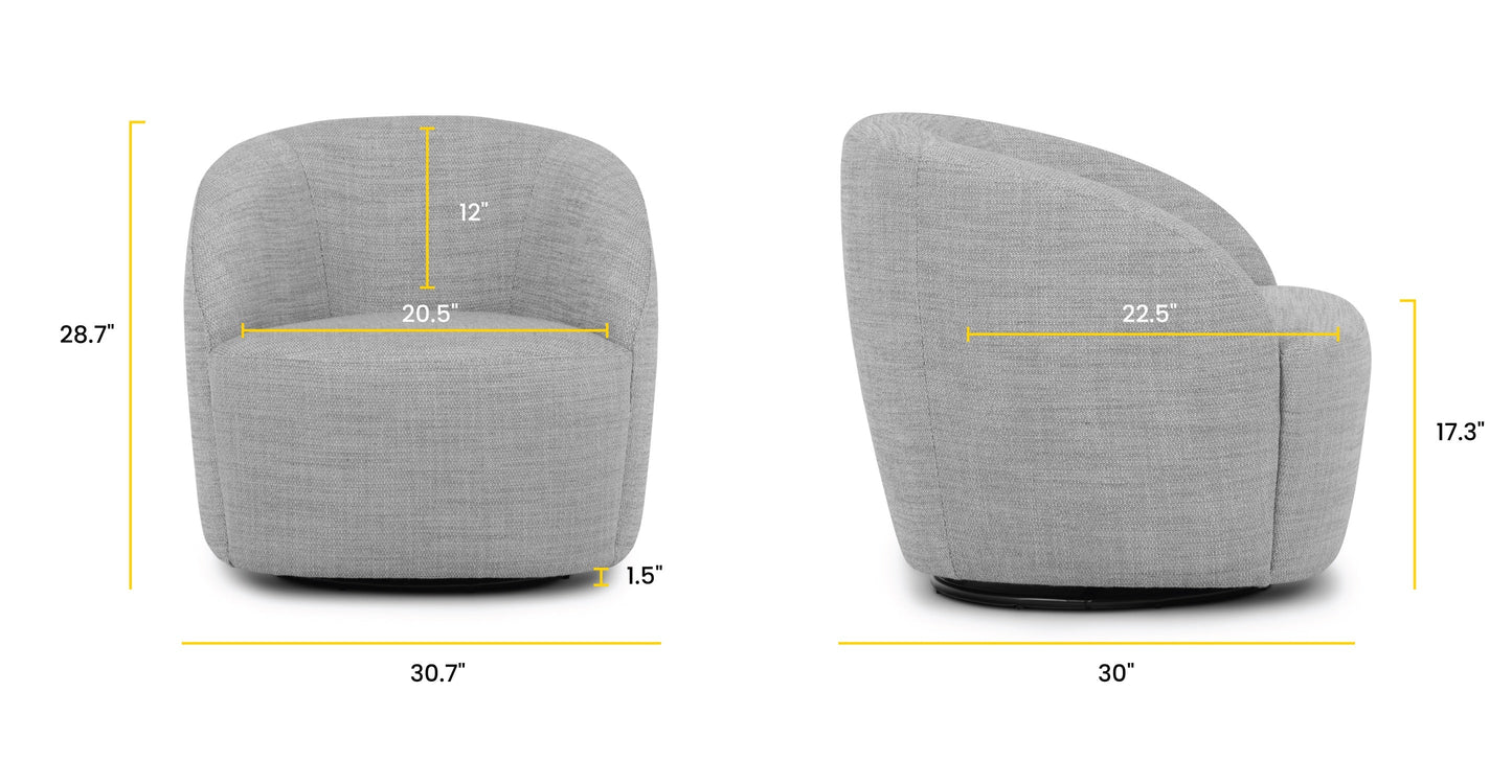 Poltrona girevole Alma