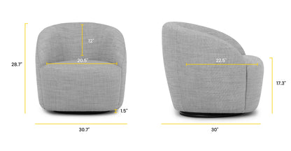 Poltrona girevole Alma