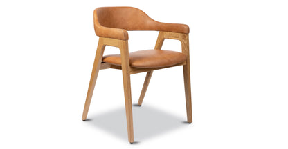 Sedia da pranzo in pelle Lando