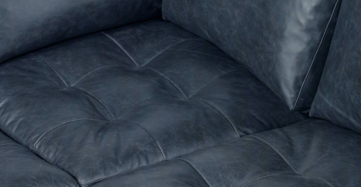 Divano angolare in pelle Napa