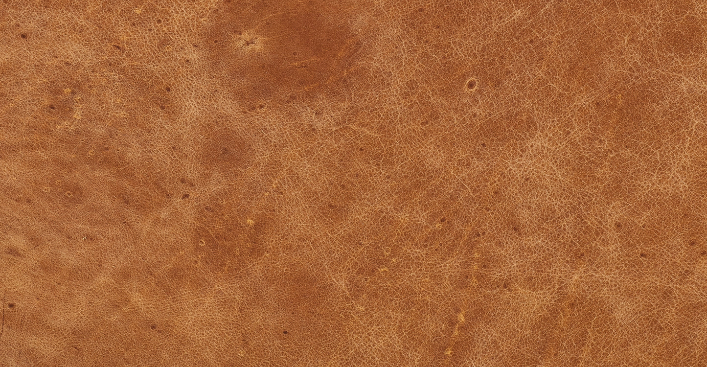 Pouf in pelle Jarmo con tavolo in noce