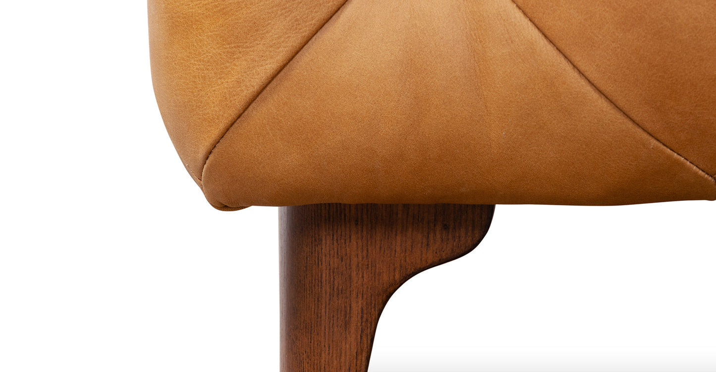 Pouf Torino con gambe in legno