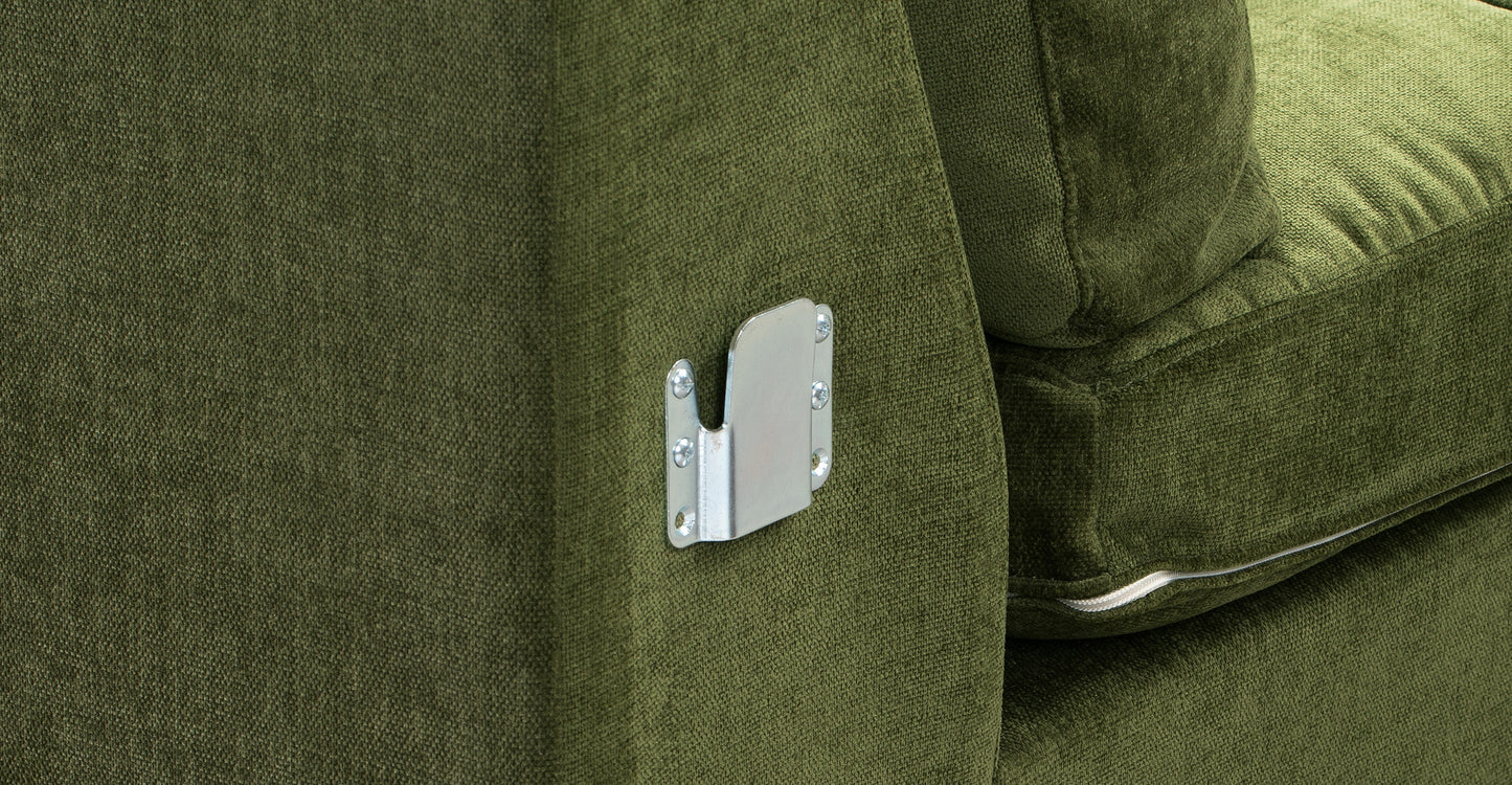 Divano componibile in velluto Napa rivolto a destra