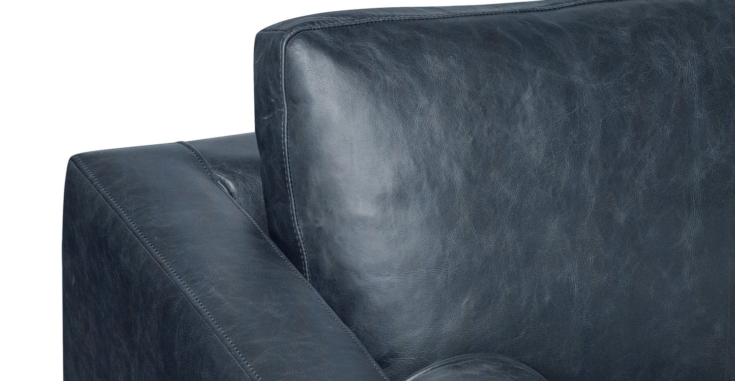 Divano angolare in pelle Napa